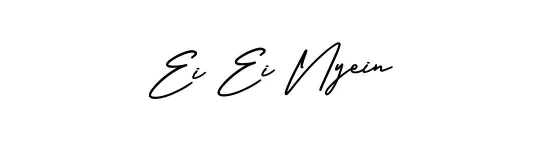 How to make Ei Ei Nyein signature? AmerikaSignatureDemo-Regular is a professional autograph style. Create handwritten signature for Ei Ei Nyein name. Ei Ei Nyein signature style 3 images and pictures png