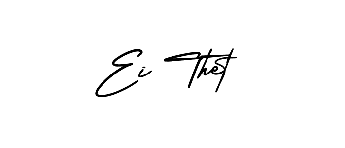 How to make Ei Thet signature? AmerikaSignatureDemo-Regular is a professional autograph style. Create handwritten signature for Ei Thet name. Ei Thet signature style 3 images and pictures png