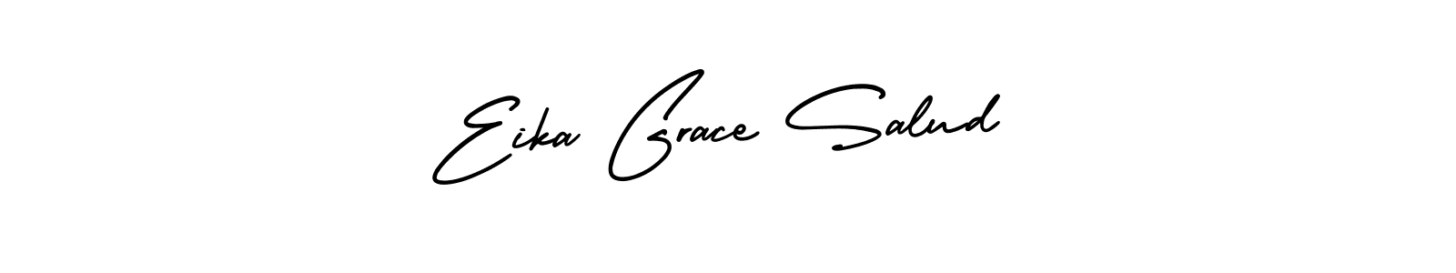 Check out images of Autograph of Eika Grace Salud name. Actor Eika Grace Salud Signature Style. AmerikaSignatureDemo-Regular is a professional sign style online. Eika Grace Salud signature style 3 images and pictures png