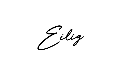 Design your own signature with our free online signature maker. With this signature software, you can create a handwritten (AmerikaSignatureDemo-Regular) signature for name Eilig. Eilig signature style 3 images and pictures png