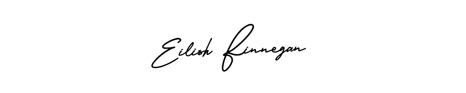 The best way (AmerikaSignatureDemo-Regular) to make a short signature is to pick only two or three words in your name. The name Eilish Finnegan include a total of six letters. For converting this name. Eilish Finnegan signature style 3 images and pictures png