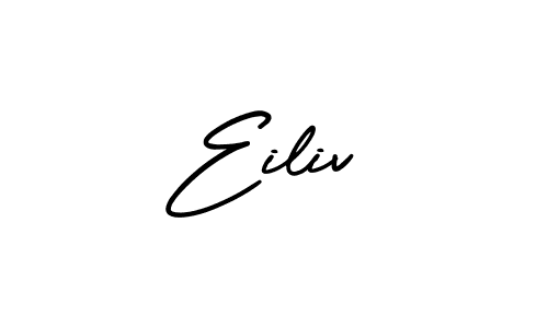 Use a signature maker to create a handwritten signature online. With this signature software, you can design (AmerikaSignatureDemo-Regular) your own signature for name Eiliv. Eiliv signature style 3 images and pictures png