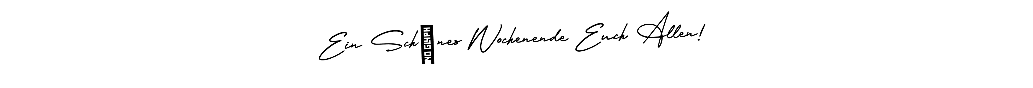 This is the best signature style for the Ein Schönes Wochenende Euch Allen! name. Also you like these signature font (AmerikaSignatureDemo-Regular). Mix name signature. Ein Schönes Wochenende Euch Allen! signature style 3 images and pictures png