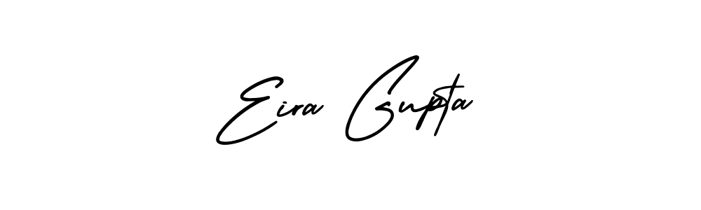 You should practise on your own different ways (AmerikaSignatureDemo-Regular) to write your name (Eira Gupta) in signature. don't let someone else do it for you. Eira Gupta signature style 3 images and pictures png