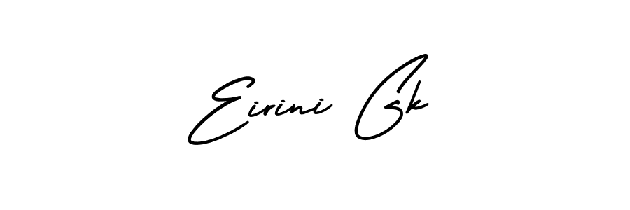 Design your own signature with our free online signature maker. With this signature software, you can create a handwritten (AmerikaSignatureDemo-Regular) signature for name Eirini Gk. Eirini Gk signature style 3 images and pictures png