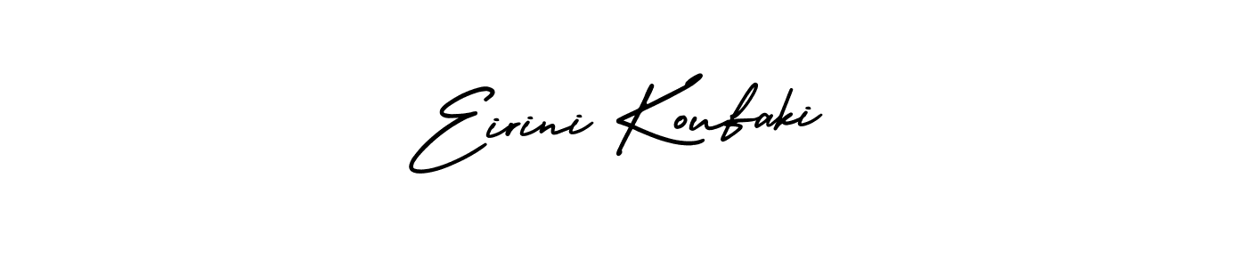 Eirini Koufaki stylish signature style. Best Handwritten Sign (AmerikaSignatureDemo-Regular) for my name. Handwritten Signature Collection Ideas for my name Eirini Koufaki. Eirini Koufaki signature style 3 images and pictures png