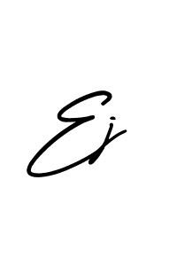 You should practise on your own different ways (AmerikaSignatureDemo-Regular) to write your name (Ej) in signature. don't let someone else do it for you. Ej signature style 3 images and pictures png