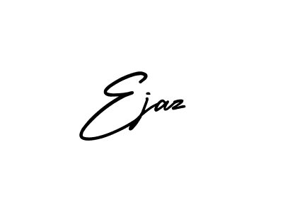 You should practise on your own different ways (AmerikaSignatureDemo-Regular) to write your name (Ejaz) in signature. don't let someone else do it for you. Ejaz signature style 3 images and pictures png