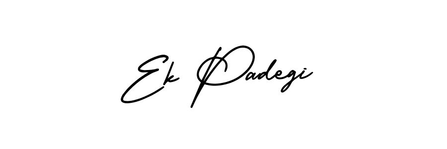 Use a signature maker to create a handwritten signature online. With this signature software, you can design (AmerikaSignatureDemo-Regular) your own signature for name Ek Padegi. Ek Padegi signature style 3 images and pictures png