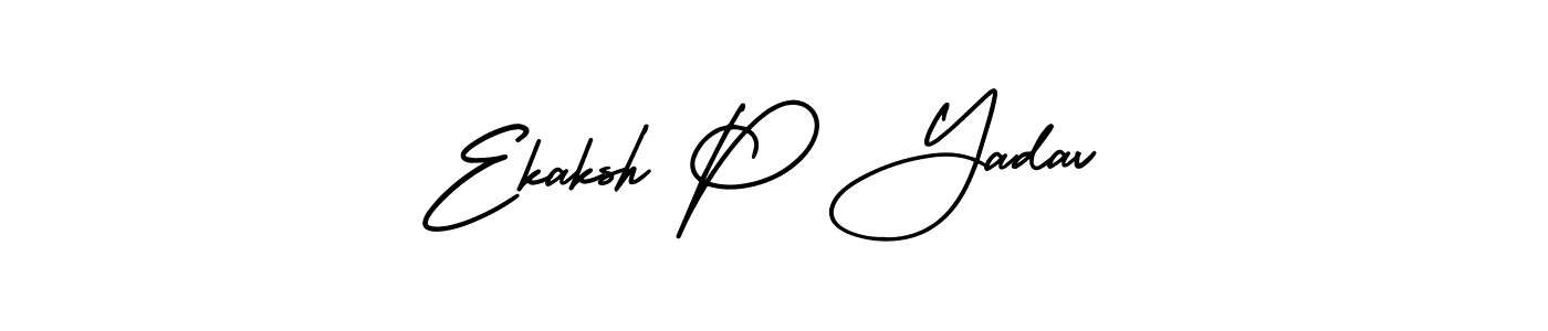 How to make Ekaksh P Yadav name signature. Use AmerikaSignatureDemo-Regular style for creating short signs online. This is the latest handwritten sign. Ekaksh P Yadav signature style 3 images and pictures png
