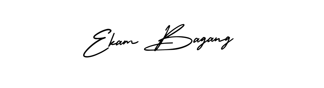 How to make Ekam Bagang name signature. Use AmerikaSignatureDemo-Regular style for creating short signs online. This is the latest handwritten sign. Ekam Bagang signature style 3 images and pictures png
