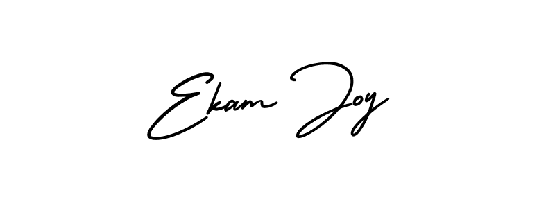 Ekam Joy stylish signature style. Best Handwritten Sign (AmerikaSignatureDemo-Regular) for my name. Handwritten Signature Collection Ideas for my name Ekam Joy. Ekam Joy signature style 3 images and pictures png