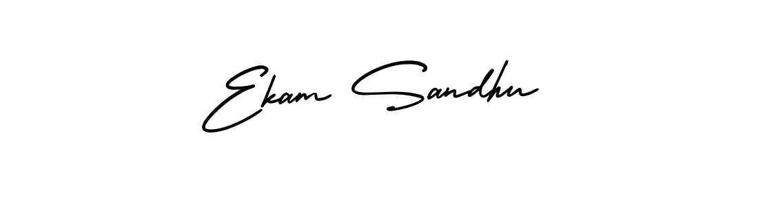 Ekam Sandhu stylish signature style. Best Handwritten Sign (AmerikaSignatureDemo-Regular) for my name. Handwritten Signature Collection Ideas for my name Ekam Sandhu. Ekam Sandhu signature style 3 images and pictures png