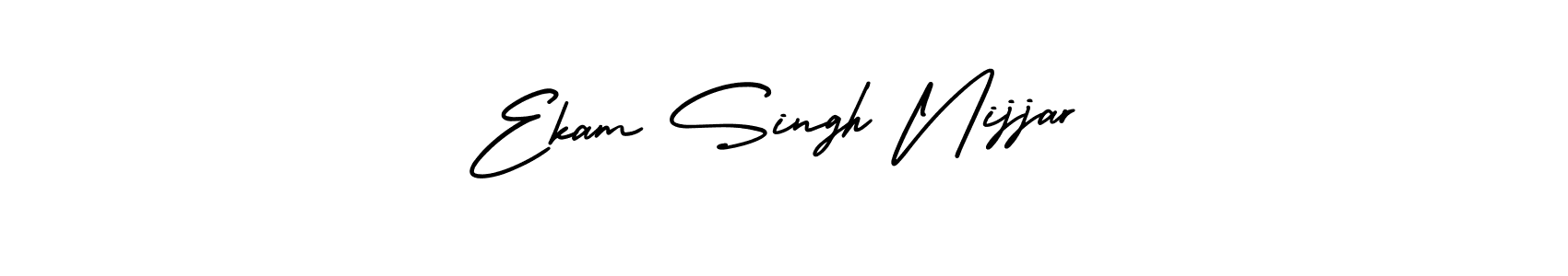 How to make Ekam Singh Nijjar name signature. Use AmerikaSignatureDemo-Regular style for creating short signs online. This is the latest handwritten sign. Ekam Singh Nijjar signature style 3 images and pictures png