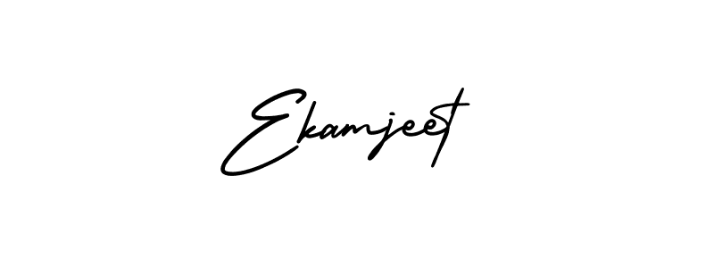 This is the best signature style for the Ekamjeet name. Also you like these signature font (AmerikaSignatureDemo-Regular). Mix name signature. Ekamjeet signature style 3 images and pictures png