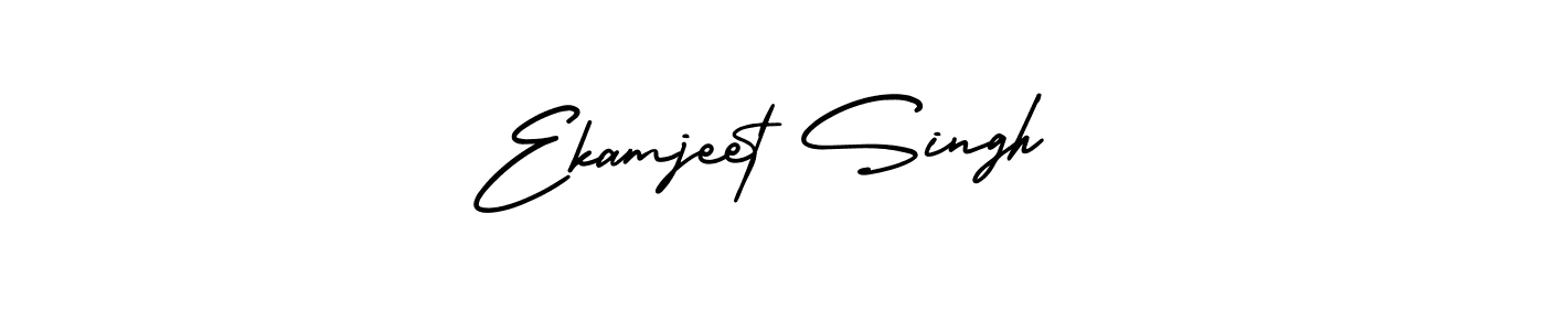 This is the best signature style for the Ekamjeet Singh name. Also you like these signature font (AmerikaSignatureDemo-Regular). Mix name signature. Ekamjeet Singh signature style 3 images and pictures png