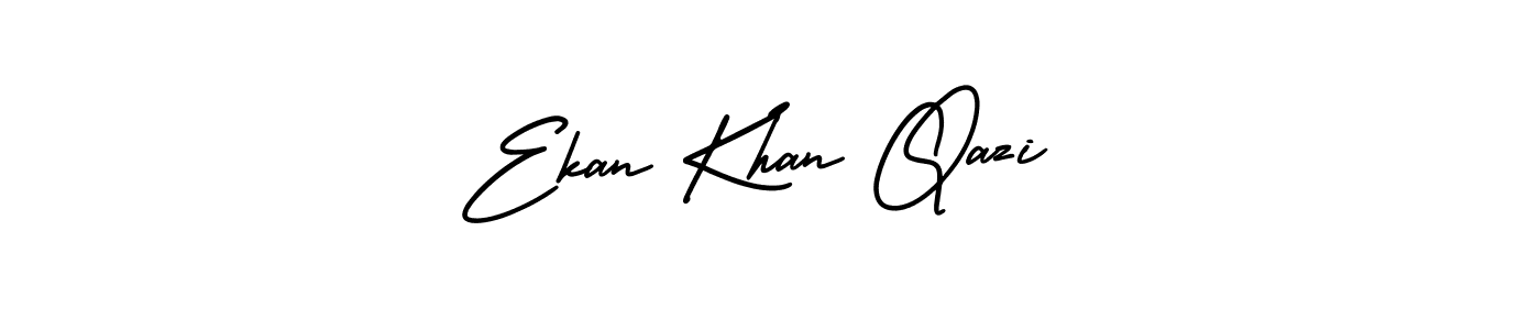 AmerikaSignatureDemo-Regular is a professional signature style that is perfect for those who want to add a touch of class to their signature. It is also a great choice for those who want to make their signature more unique. Get Ekan Khan Qazi name to fancy signature for free. Ekan Khan Qazi signature style 3 images and pictures png