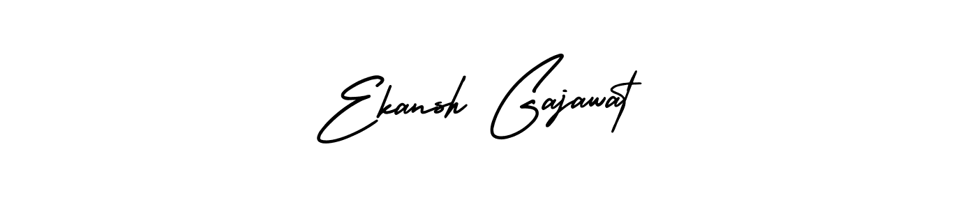 The best way (AmerikaSignatureDemo-Regular) to make a short signature is to pick only two or three words in your name. The name Ekansh Gajawat include a total of six letters. For converting this name. Ekansh Gajawat signature style 3 images and pictures png