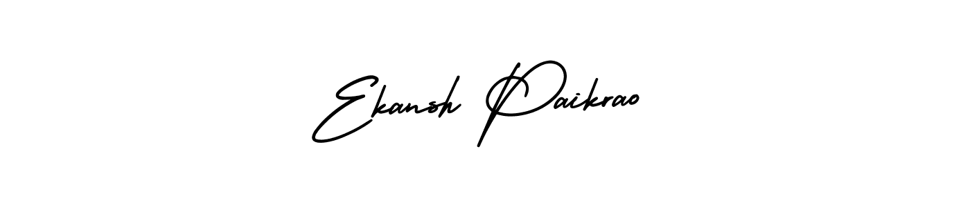 Design your own signature with our free online signature maker. With this signature software, you can create a handwritten (AmerikaSignatureDemo-Regular) signature for name Ekansh Paikrao. Ekansh Paikrao signature style 3 images and pictures png