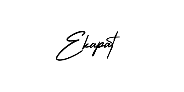 The best way (AmerikaSignatureDemo-Regular) to make a short signature is to pick only two or three words in your name. The name Ekapat include a total of six letters. For converting this name. Ekapat signature style 3 images and pictures png