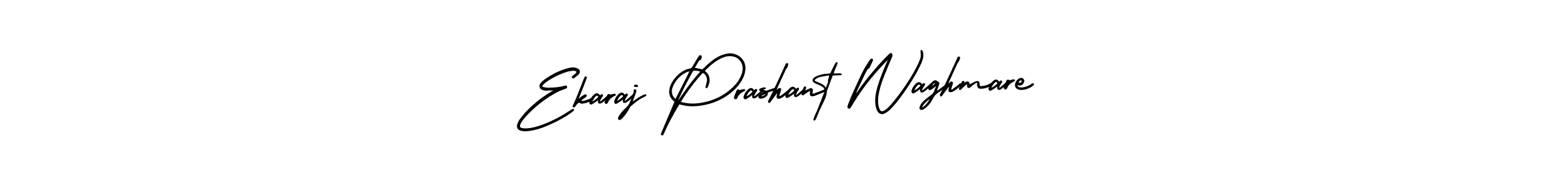 The best way (AmerikaSignatureDemo-Regular) to make a short signature is to pick only two or three words in your name. The name Ekaraj Prashant Waghmare include a total of six letters. For converting this name. Ekaraj Prashant Waghmare signature style 3 images and pictures png