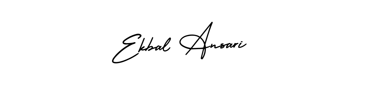 This is the best signature style for the Ekbal Ansari name. Also you like these signature font (AmerikaSignatureDemo-Regular). Mix name signature. Ekbal Ansari signature style 3 images and pictures png