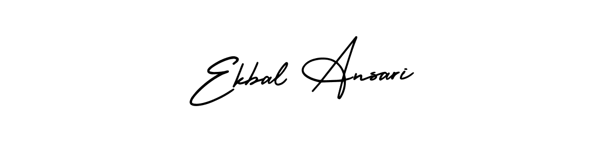 This is the best signature style for the Ekbal Ansari name. Also you like these signature font (AmerikaSignatureDemo-Regular). Mix name signature. Ekbal Ansari signature style 3 images and pictures png