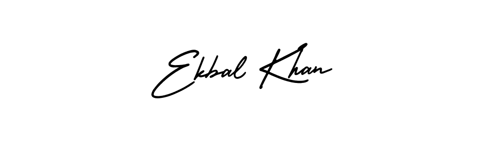 How to make Ekbal Khan name signature. Use AmerikaSignatureDemo-Regular style for creating short signs online. This is the latest handwritten sign. Ekbal Khan signature style 3 images and pictures png