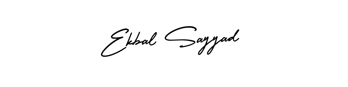 AmerikaSignatureDemo-Regular is a professional signature style that is perfect for those who want to add a touch of class to their signature. It is also a great choice for those who want to make their signature more unique. Get Ekbal Sayyad name to fancy signature for free. Ekbal Sayyad signature style 3 images and pictures png