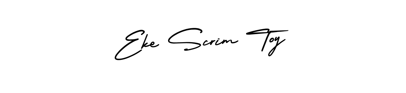 Make a beautiful signature design for name Eke Scrim Toy. With this signature (AmerikaSignatureDemo-Regular) style, you can create a handwritten signature for free. Eke Scrim Toy signature style 3 images and pictures png