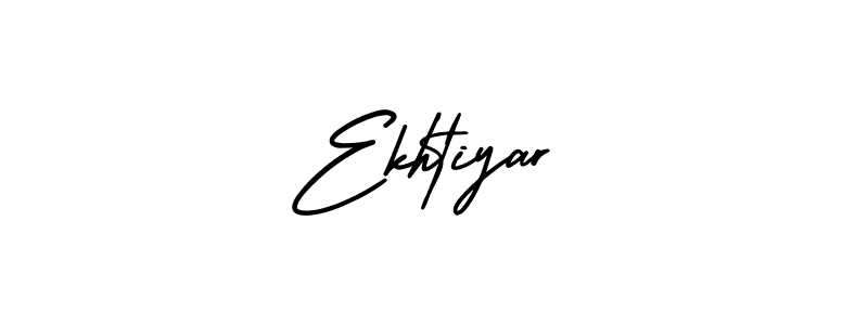 How to make Ekhtiyar name signature. Use AmerikaSignatureDemo-Regular style for creating short signs online. This is the latest handwritten sign. Ekhtiyar signature style 3 images and pictures png