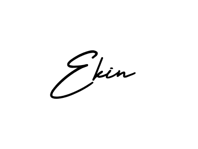 How to make Ekin name signature. Use AmerikaSignatureDemo-Regular style for creating short signs online. This is the latest handwritten sign. Ekin signature style 3 images and pictures png