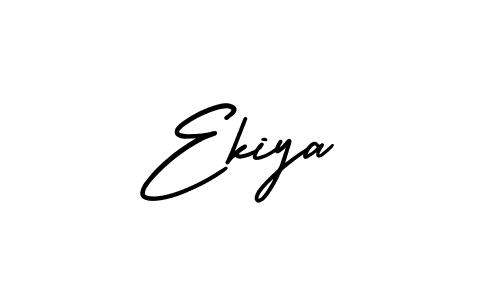 The best way (AmerikaSignatureDemo-Regular) to make a short signature is to pick only two or three words in your name. The name Ekiya include a total of six letters. For converting this name. Ekiya signature style 3 images and pictures png