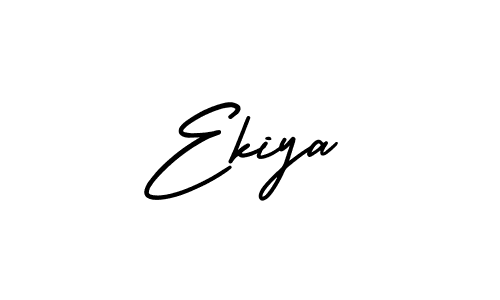 The best way (AmerikaSignatureDemo-Regular) to make a short signature is to pick only two or three words in your name. The name Ekiya include a total of six letters. For converting this name. Ekiya signature style 3 images and pictures png