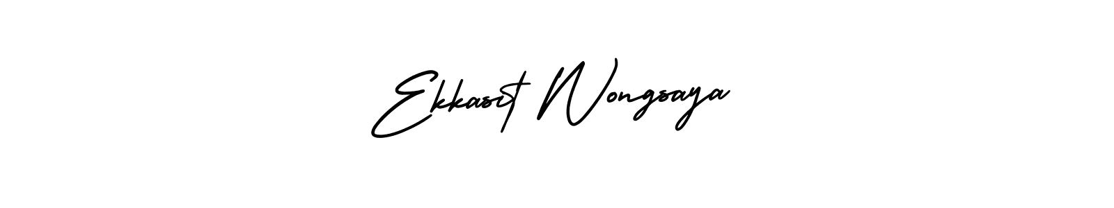 The best way (AmerikaSignatureDemo-Regular) to make a short signature is to pick only two or three words in your name. The name Ekkasit Wongsaya include a total of six letters. For converting this name. Ekkasit Wongsaya signature style 3 images and pictures png