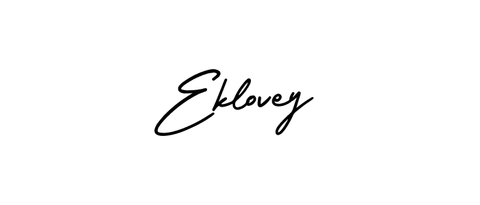 It looks lik you need a new signature style for name Eklovey. Design unique handwritten (AmerikaSignatureDemo-Regular) signature with our free signature maker in just a few clicks. Eklovey signature style 3 images and pictures png