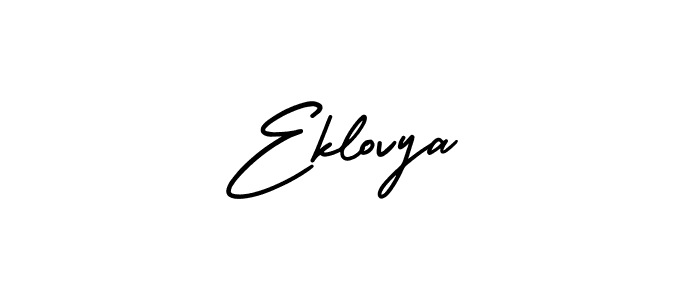 How to Draw Eklovya signature style? AmerikaSignatureDemo-Regular is a latest design signature styles for name Eklovya. Eklovya signature style 3 images and pictures png