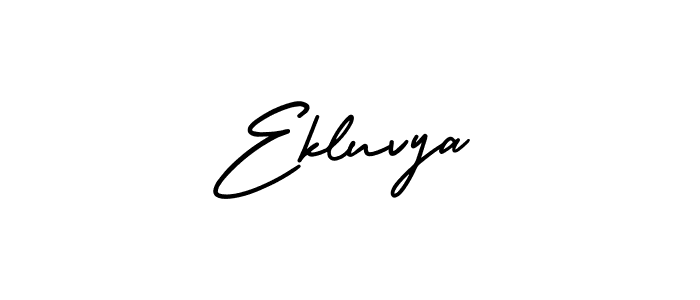 The best way (AmerikaSignatureDemo-Regular) to make a short signature is to pick only two or three words in your name. The name Ekluvya include a total of six letters. For converting this name. Ekluvya signature style 3 images and pictures png