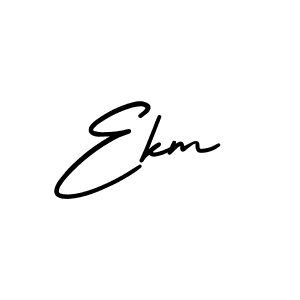 Design your own signature with our free online signature maker. With this signature software, you can create a handwritten (AmerikaSignatureDemo-Regular) signature for name Ekm. Ekm signature style 3 images and pictures png