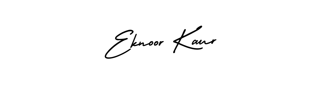 The best way (AmerikaSignatureDemo-Regular) to make a short signature is to pick only two or three words in your name. The name Eknoor Kaur include a total of six letters. For converting this name. Eknoor Kaur signature style 3 images and pictures png