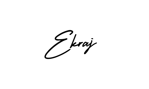 How to make Ekraj signature? AmerikaSignatureDemo-Regular is a professional autograph style. Create handwritten signature for Ekraj name. Ekraj signature style 3 images and pictures png