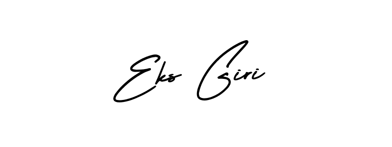 How to make Eks Giri name signature. Use AmerikaSignatureDemo-Regular style for creating short signs online. This is the latest handwritten sign. Eks Giri signature style 3 images and pictures png