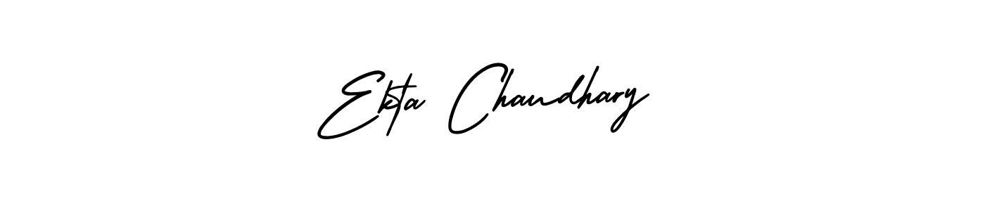 Create a beautiful signature design for name Ekta Chaudhary. With this signature (AmerikaSignatureDemo-Regular) fonts, you can make a handwritten signature for free. Ekta Chaudhary signature style 3 images and pictures png