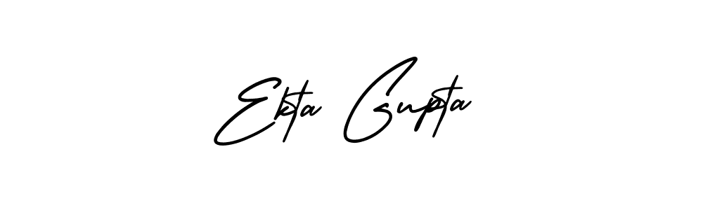 Ekta Gupta stylish signature style. Best Handwritten Sign (AmerikaSignatureDemo-Regular) for my name. Handwritten Signature Collection Ideas for my name Ekta Gupta. Ekta Gupta signature style 3 images and pictures png