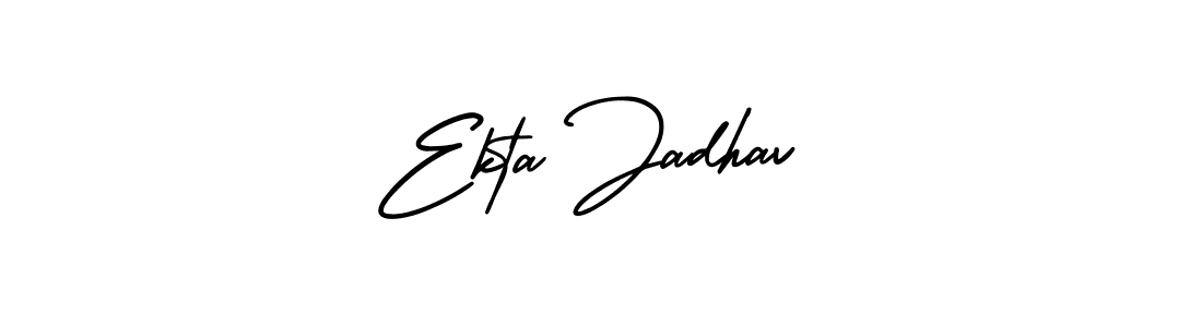 How to make Ekta Jadhav signature? AmerikaSignatureDemo-Regular is a professional autograph style. Create handwritten signature for Ekta Jadhav name. Ekta Jadhav signature style 3 images and pictures png