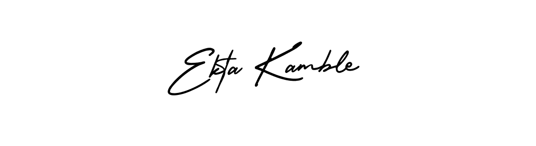 You can use this online signature creator to create a handwritten signature for the name Ekta Kamble. This is the best online autograph maker. Ekta Kamble signature style 3 images and pictures png