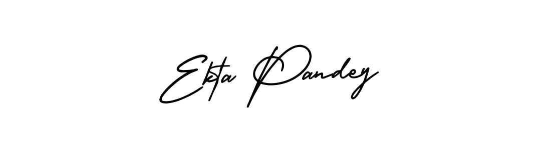 Make a beautiful signature design for name Ekta Pandey. With this signature (AmerikaSignatureDemo-Regular) style, you can create a handwritten signature for free. Ekta Pandey signature style 3 images and pictures png