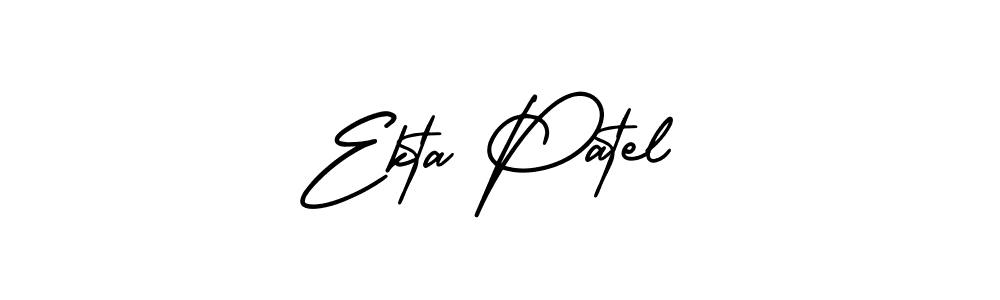 How to make Ekta Patel name signature. Use AmerikaSignatureDemo-Regular style for creating short signs online. This is the latest handwritten sign. Ekta Patel signature style 3 images and pictures png