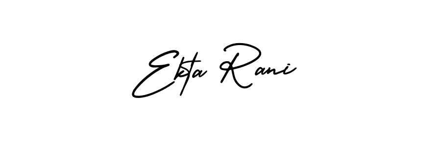 Make a beautiful signature design for name Ekta Rani. With this signature (AmerikaSignatureDemo-Regular) style, you can create a handwritten signature for free. Ekta Rani signature style 3 images and pictures png
