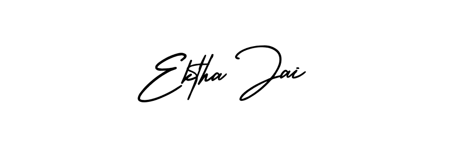 Similarly AmerikaSignatureDemo-Regular is the best handwritten signature design. Signature creator online .You can use it as an online autograph creator for name Ektha Jai. Ektha Jai signature style 3 images and pictures png